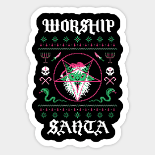 Worship Santa Sticker